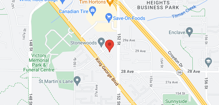 map of 314 15150 29A AVENUE